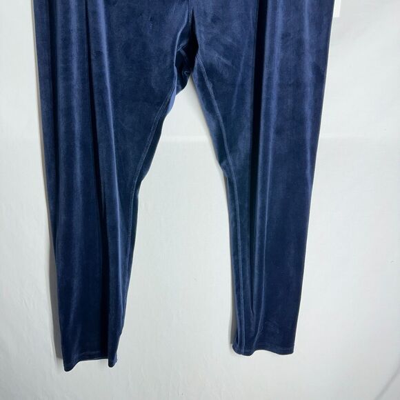 NWT Calvin Klein Women's Velvet Velour Pull On Pants Wide Leg Blue Plus Size 3X - Picture 4 of 7